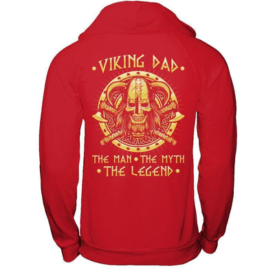 Viking Dad The Man The Myth The Legend-T-Shirt & Hoodie-Pullover Hoodie-Red