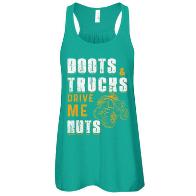 Boots And Trucks Drive Me Nuts-T-Shirt & Tank Top-Women's Flowy Racerback Tank-Kelly