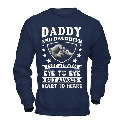 Daddy And Daughter Not Always Eye To Eye-T-Shirt & Hoodie-Crewneck Sweatshirt-Navy