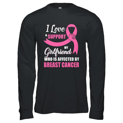 Breast Cancer Awareness Support Pink Girlfriend Boyfriend-T-Shirt & Hoodie-Long Sleeve T-Shirt-Black