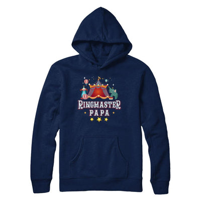 Ringmaster Papa Circus Carnival Children Party-T-Shirt & Hoodie-Pullover Hoodie-Navy