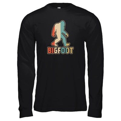 Classic Vintage Retro Style BigFoot-T-Shirt & Tank Top-Long Sleeve T-Shirt-Black
