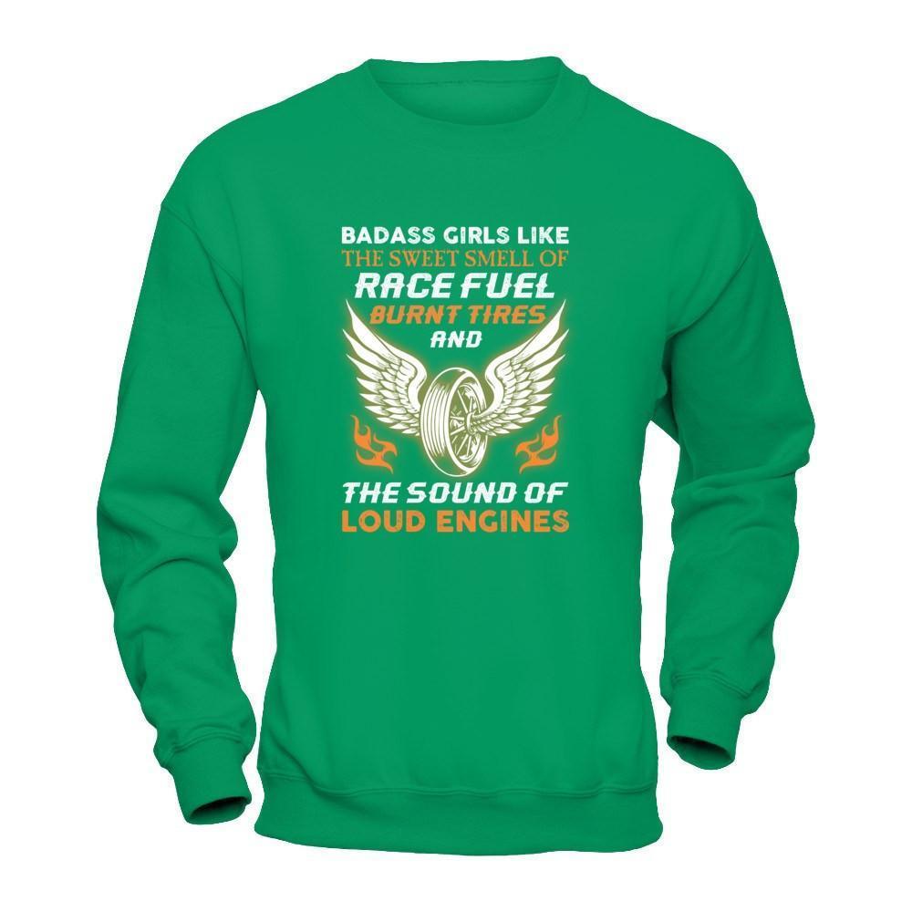 Badass Girls Like The Sweet Smell Of Race Fuel-T-Shirt & Tank Top-