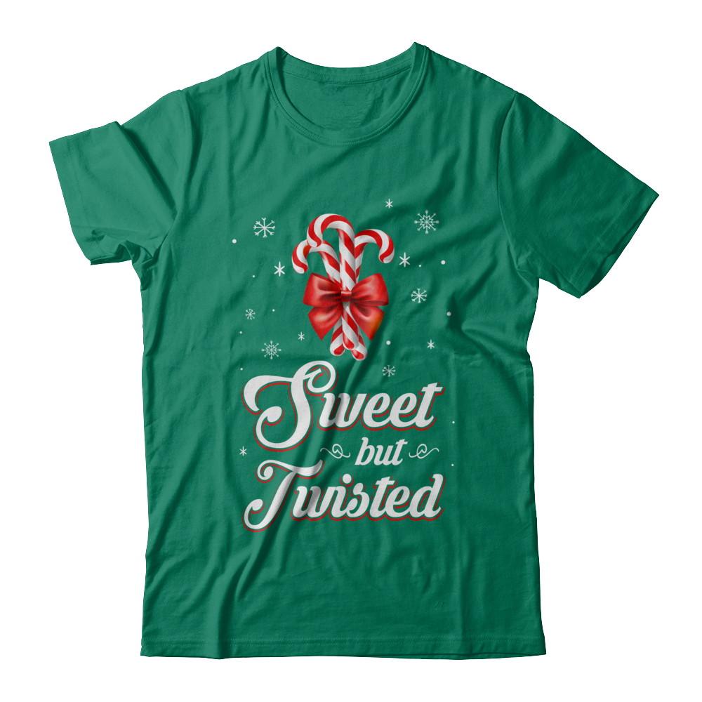 Sweet But Twisted Funny Candy Christmas Gifts-T-Shirt & Sweatshirt-Classic T-Shirt-Kelly Green