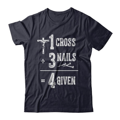 1 Cross 3 Nails 4 Given God Jesus Christian-T-Shirt & Hoodie-Premium T-Shirt-Midnight Navy
