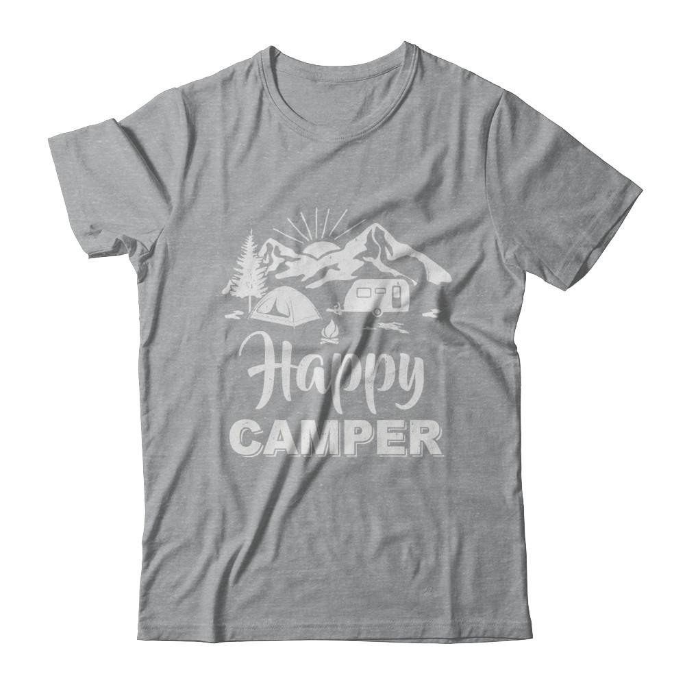 Happy Trailer Camper Grandpa Papa Grandma Camping-T-Shirt & Hoodie-Classic T-Shirt-Sport Grey