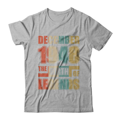 Vintage Retro December 1948 Birth Of Legends 73th Birthday-T-Shirt & Hoodie-Premium T-Shirt-Heather Gray
