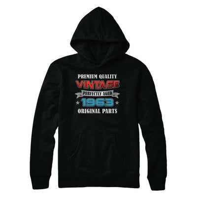 Vintage Premium Prefectly Aged 1963 58th Birthday Gift-T-Shirt & Hoodie-Pullover Hoodie-Black