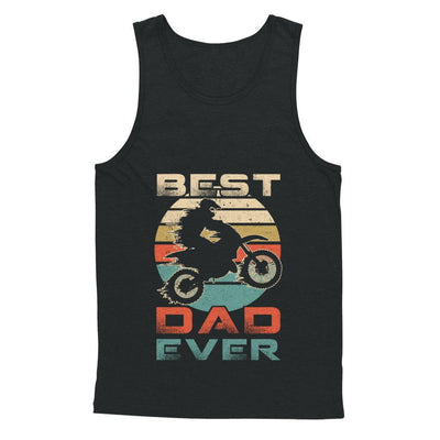 Vintage Best Motocross Dad Ever Gift Father's Day-T-Shirt & Hoodie-Unisex Tank-Black