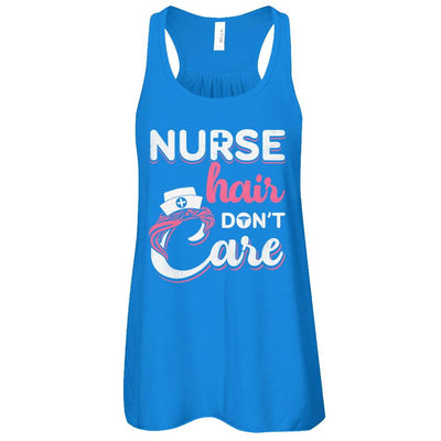 Nurse Hair Don't Care-T-Shirt & Tank Top-Women's Flowy Racerback Tank-True Royal