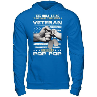 I Love More Than Being A Veteran Is Being A Pop Pop-T-Shirt & Hoodie-Pullover Hoodie-Royal