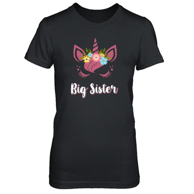 Unicorn Big Sister I'm Going To Be A Big Sister-T-Shirt & Tank Top-Women's T-Shirt-Black