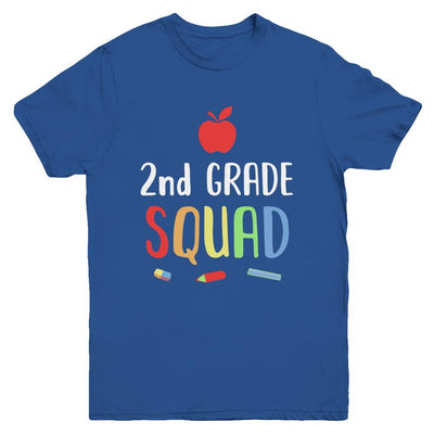 2nd Grade Squad Back To School Teacher Second Grade Youth-Youth Shirt-Youth T-Shirt-Royal