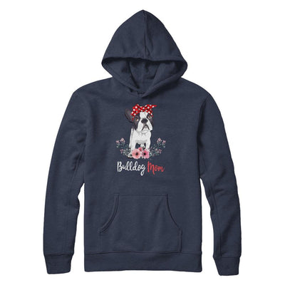 Bulldog Mom Gift For Women Dog Lover-T-Shirt & Hoodie-Pullover Hoodie-Navy