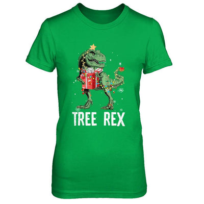 Christmas Tree For Kids Boys T Rex Dinosaur Xmas Gifts-T-Shirt & Sweatshirt-Women's T-Shirt-Irish Green