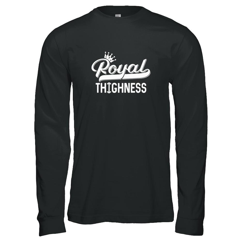 Royal Thighness Funny Sayings Fitness Gym Bodybuilding-T-Shirt & Tank Top-Long Sleeve T-Shirt-Black