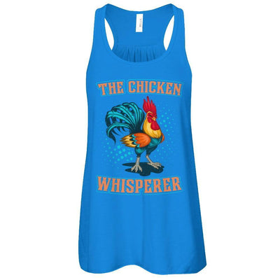 The Chicken Whisperer Funny Farmer-T-Shirt & Tank Top-Women's Flowy Racerback Tank-True Royal