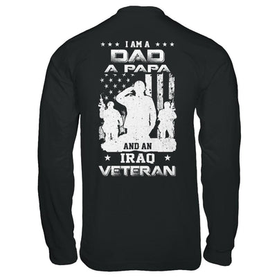 I'm A Dad A Papa And An Iraq Veteran-T-Shirt & Hoodie-Long Sleeve T-Shirt-Black