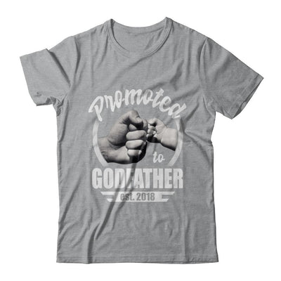 Promoted To Godfather 2018 Fathers Day Gift-T-Shirt & Hoodie-Classic T-Shirt-Sport Grey