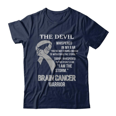 I Am The Storm Support Brain Cancer Warrior Gift-T-Shirt & Hoodie-Classic T-Shirt-Navy
