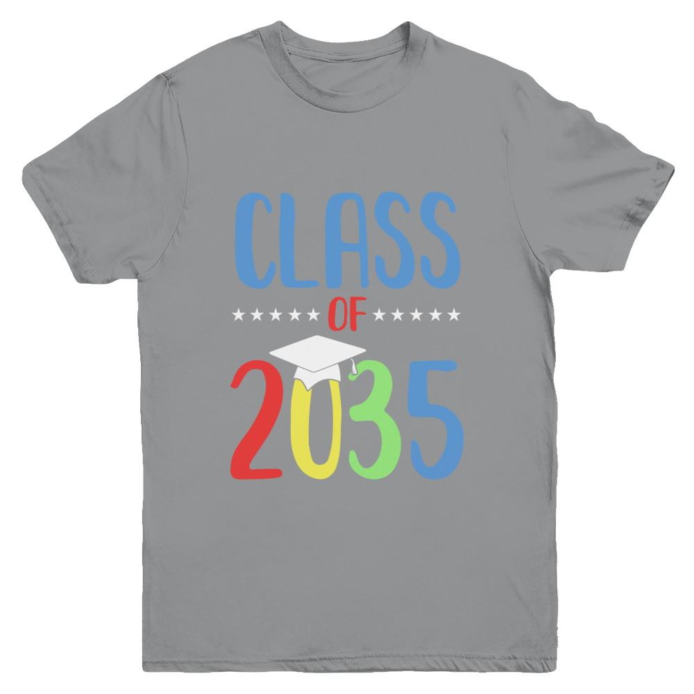 Grow With Me First Day Of School Class Of 2035 Youth-Youth Shirt-Youth T-Shirt-Sport Grey