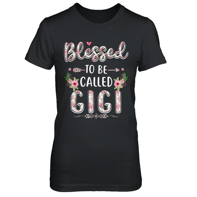 Funny Grandma Gifts Blessed To Be Called Gigi-T-Shirt & Hoodie-Women's T-Shirt-Black