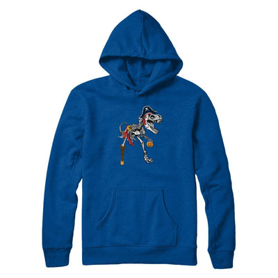 Dinosaurs T-Rex Skeleton Pirate Halloween Saurus For Men Women-T-Shirt & Hoodie-Pullover Hoodie-Deep Royal
