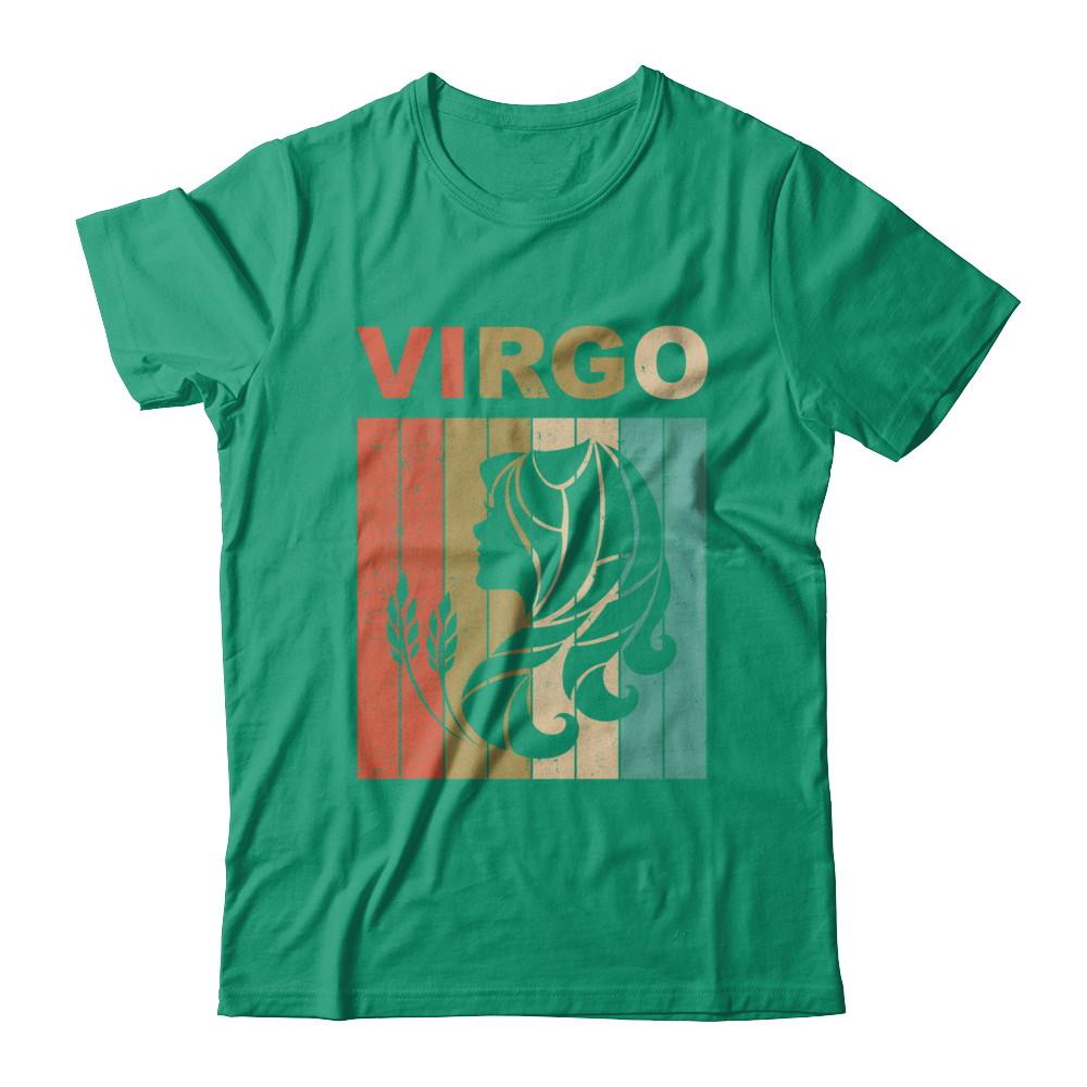 Vintage Virgo Zodiac August September Birthday Gift-T-Shirt & Hoodie-Classic T-Shirt-Kelly Green