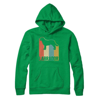Classic Vintage Retro Style Labrador Dog-T-Shirt & Hoodie-Pullover Hoodie-Irish Green