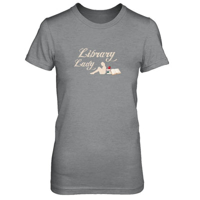 Library Lady Read Book Lover-T-Shirt & Tank Top-Women's T-Shirt-Sport Grey
