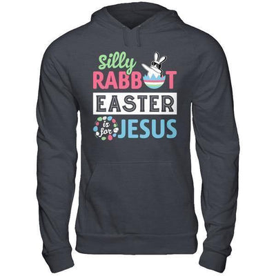 Dabbing Silly Rabbit Easter Is For Jesus-T-Shirt & Hoodie-Pullover Hoodie-Dark Heather