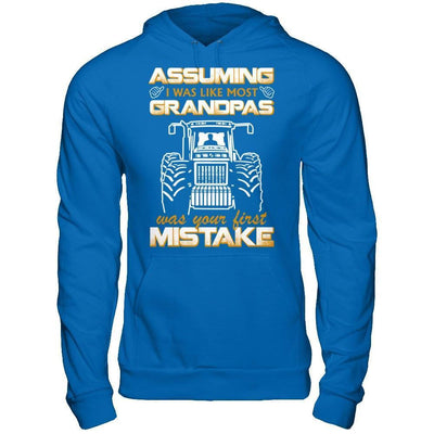 Assuming I Was Like Most Grandpas Was Your First Mistake Farmer-T-Shirt & Hoodie-Pullover Hoodie-Royal