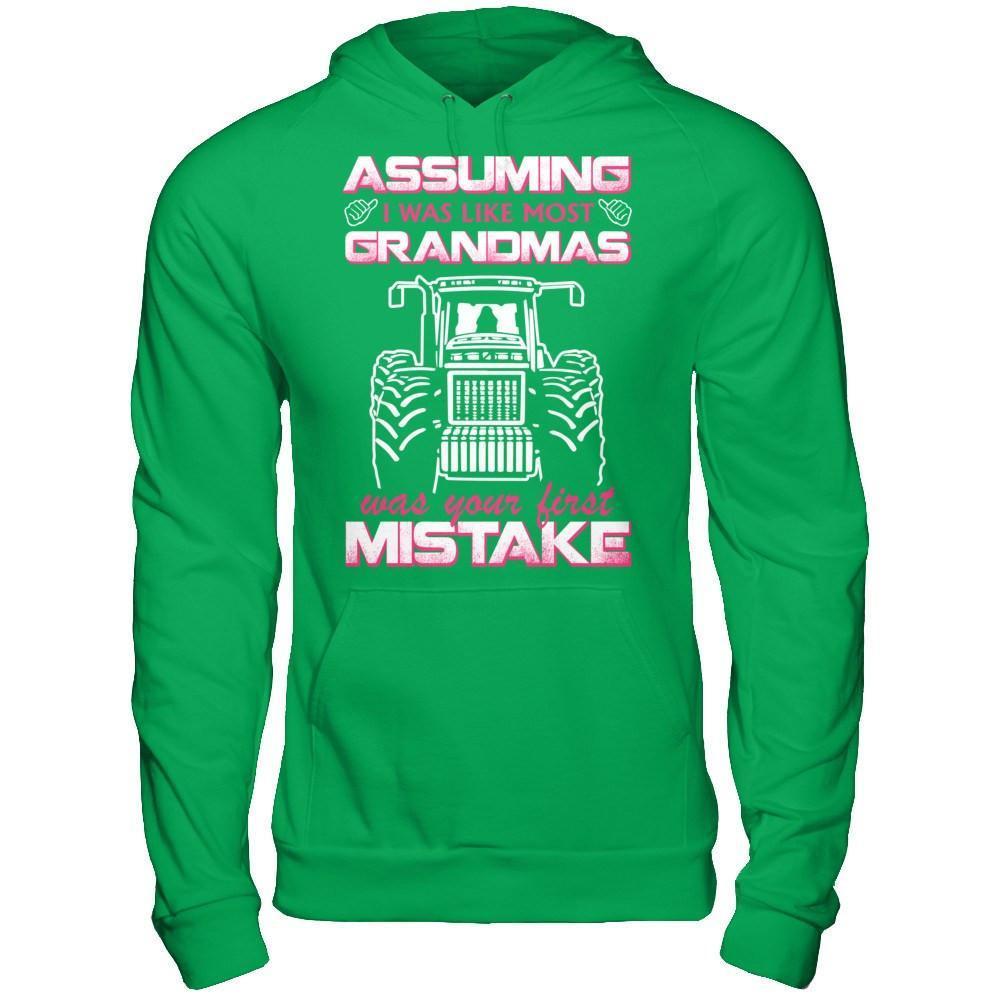 Assuming I Was Like Most Grandmas Was Your First Mistake Farmer-T-Shirt & Hoodie-Pullover Hoodie-Irish Green