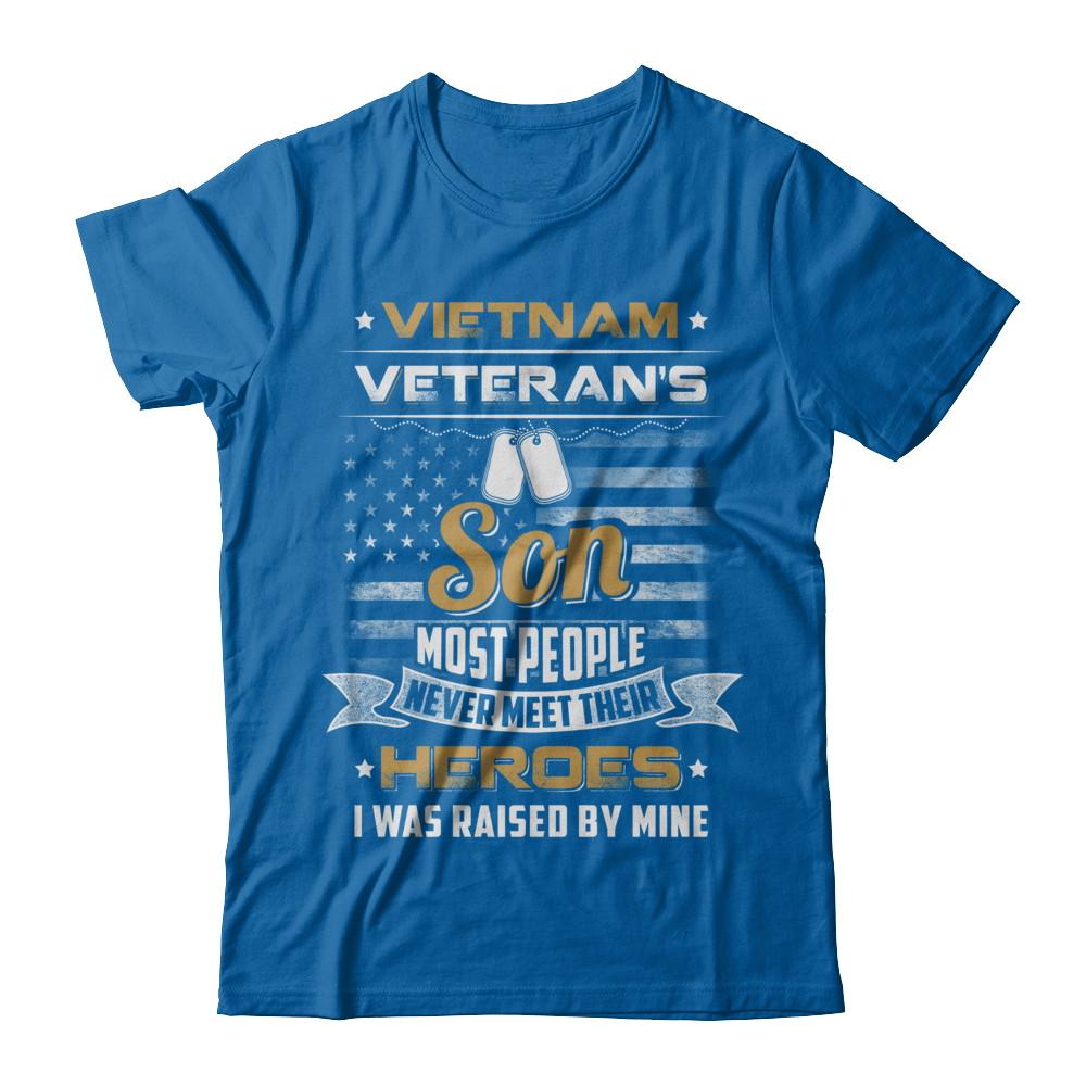 Vietnam Veteran's Son I Was Raised By Mine-T-Shirt & Hoodie-Classic T-Shirt-Royal