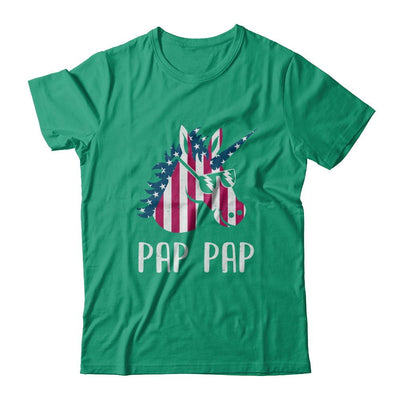 Patriotic Pap Pap Unicorn Americorn 4Th Of July-T-Shirt & Hoodie-Classic T-Shirt-Kelly Green