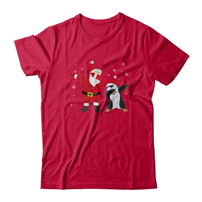 Dabbing Santa Penguin Funny Dab Dance Christmas Gift-T-Shirt & Hoodie-Classic T-Shirt-Red