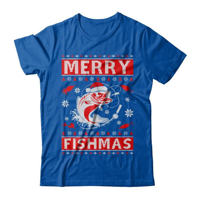 Merry Fishmas Fishing Fish Christmas Sweater-T-Shirt & Sweatshirt-Premium T-Shirt-Royal