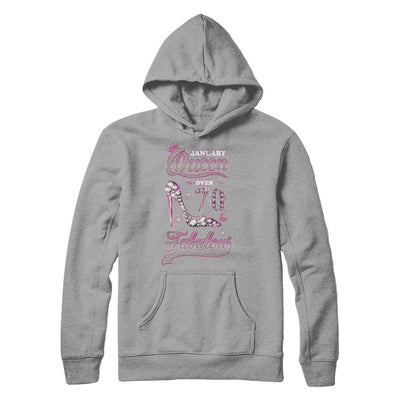 January Queen 70 And Fabulous 1951 70th Years Old Birthday-T-Shirt & Hoodie-Pullover Hoodie-Light Steel