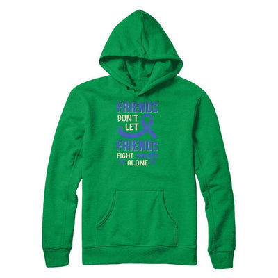 Friends Don't Let Friends Fight Cancer Alone Blue Awareness-T-Shirt & Tank Top-Pullover Hoodie-Irish Green