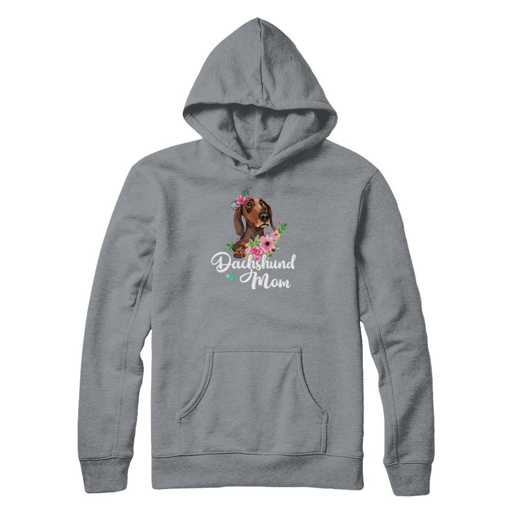 Dachshund Mom Funny Dog Mom Gift Idea-T-Shirt & Tank Top-Pullover Hoodie-Light Steel