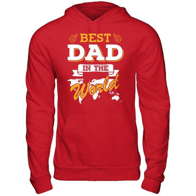 Best Dad In The World-T-Shirt & Hoodie-Pullover Hoodie-Red