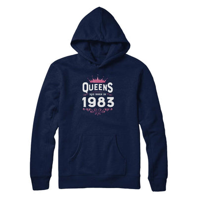 Queens Are Born In 1983 Birthday Gift-T-Shirt & Tank Top-Pullover Hoodie-Navy