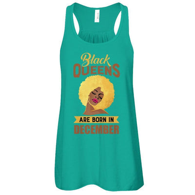 Black Queens Are Born In December Birthday Gift-T-Shirt & Tank Top-Women's Flowy Racerback Tank-Kelly
