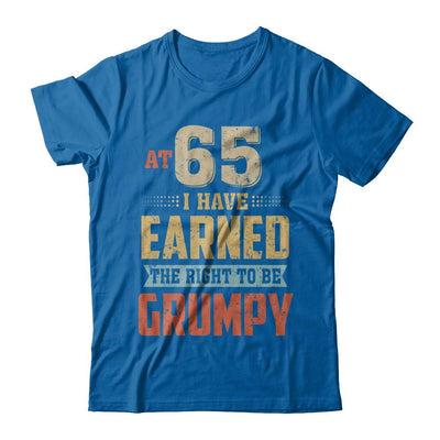 Vintage The Right To Be Grumpy 65th 1956 Birthday Gift-T-Shirt & Hoodie-Classic T-Shirt-Royal
