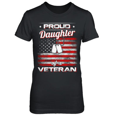 Proud Daughter Of A Veteran-T-Shirt & Hoodie-Women's T-Shirt-Black