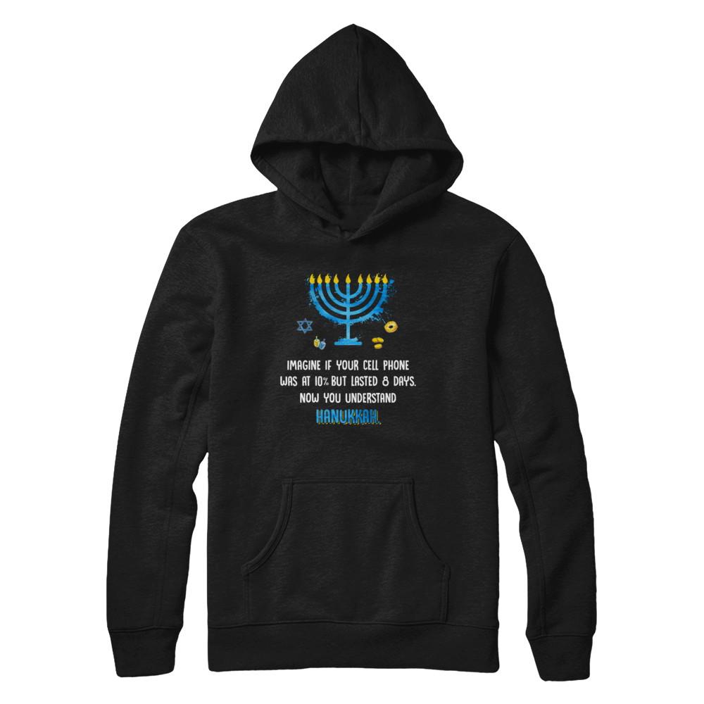 Funny Quote Sarcastic Hanukkah Chanukah Cellphone Gift-T-Shirt & Sweatshirt-Pullover Hoodie-Black
