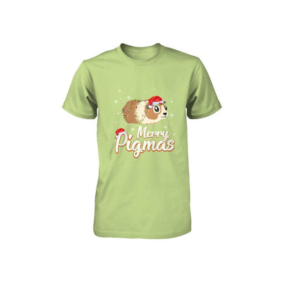 Merry Pigmas Funny Guinea Pig Santa Hat Christmas Gift Youth-Youth Shirt-Toddler T-Shirt-Key Lime