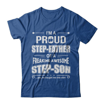 I'm A Proud Step-Father Of Awesome Step-Son Fathers Day-T-Shirt & Hoodie-Classic T-Shirt-Royal