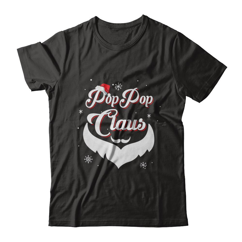 Santa Beard Matching Christmas Pajamas Poppop Claus-T-Shirt & Sweatshirt-Classic T-Shirt-Black