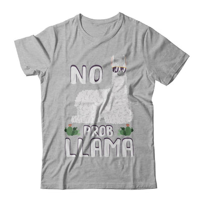 No Prob Llama No Drama Mama Alpaca Llamacorn-T-Shirt & Hoodie-Premium T-Shirt-Heather Gray